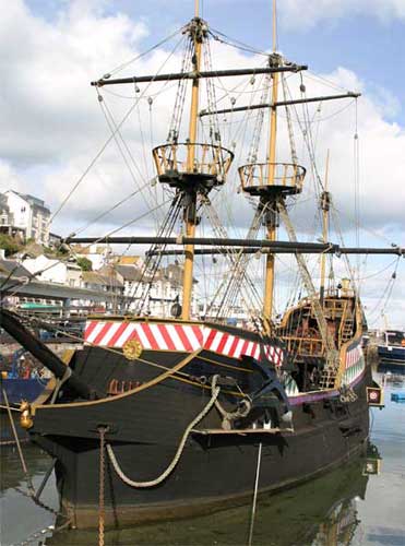 the Golden Hind in Brixham harbour