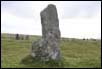 largest stone in the circle at Scorhill on Dartmoor