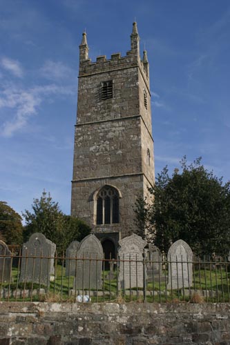 St. Peter's church at Peter Tavy, view from the front